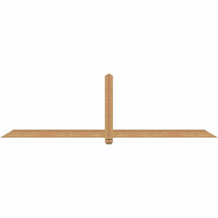 Ekena Millwork Eugene Smooth Timber Gable Bracket, Western Red Cedar, 96"W x 28"H x 1 1/2"D x 3 1/2"F, 7/12 Pitch GBW096X28X0204EUG00SWR